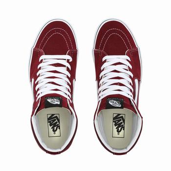 Damske Kotnikove Tenisky Vans SK8-Hi Platform 2.0 Bordove/Biele VA14YMPNH